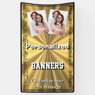 Gold und schwarze banner