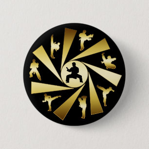 GOLD UND SCHWARZE KAMPFKÜNSTE BUTTON