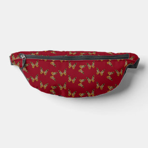 Gold und schwarze Schmetterlinge Bauchtasche