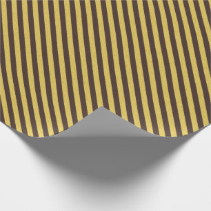 Gold und Schwarze Streifen Geschenkpapier