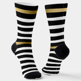 Gold und schwarze Streifen Socken