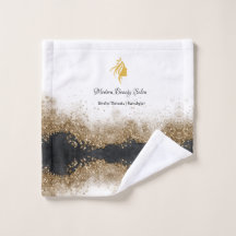 Gold- und schwarzer Friseursalon