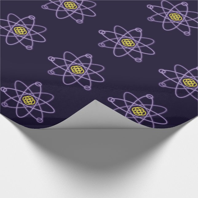 Gold und Silber Atomstrukturwissenschaft Geschenkpapier (Ecke)