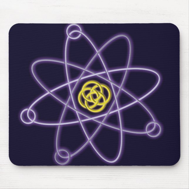 Gold und Silber Atomstrukturwissenschaft Mousepad (Vorne)
