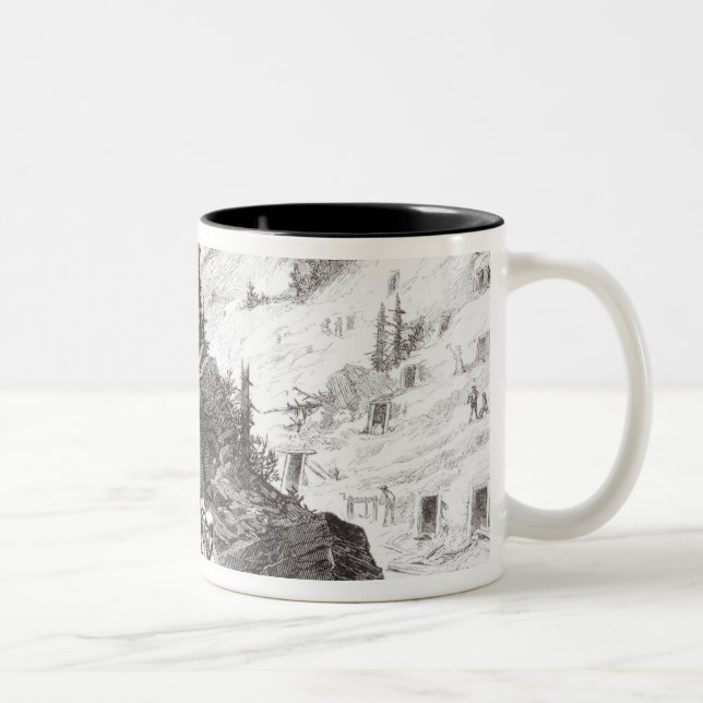 Gold-und Silber-Bergbau Zweifarbige Tasse (Rechts)