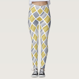 Gold und Silber (Diamond Checkered) Leggings