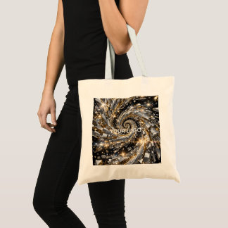 Gold- und Silber-Disco-Spiralwirbel Tragetasche