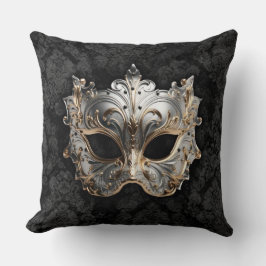 Gold- und Silber-Filigran-Venetianische Maske Kissen