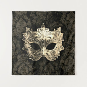 Gold- und Silber-Filigran-Venetianische Maske Wandteppich