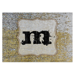 Gold und Silber Grunge Glas Cutting Board Schneidebrett