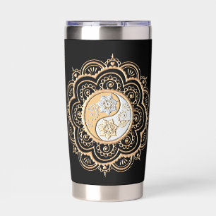 Gold- und Silber-Mandala-Wasserflasche Thermobecher