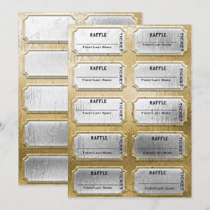 Gold und Silber Raffles Tickets Einladung