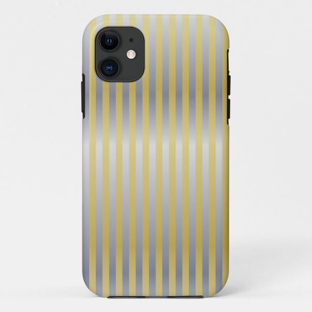 Gold und Silber (Streifen) Case-Mate iPhone Hülle (Rückseite)