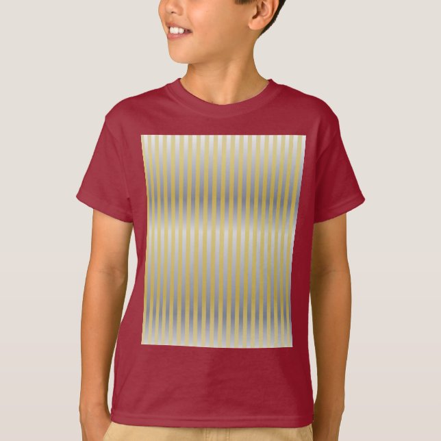 Gold und Silber (Streifen) T-Shirt (Vorderseite)