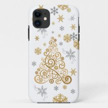 Gold und Silber Weihnachts-Handy-Fall