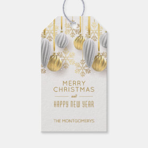 Gold- und Silber-Weihnachtsdekorationen  Geschenkanhänger