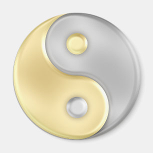 Gold und Silber Yin und Yang Magnet
