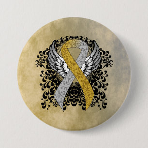 Gold und Silberband mit Flügelband Button