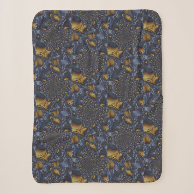 Gold und Silberblauer geschmolzene Metalle Sherpadecke (Vorderseite)
