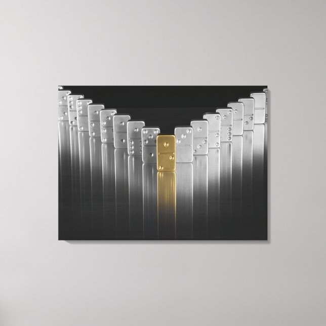 Gold- und Silberdominanten Leinwanddruck (Vorderseite)