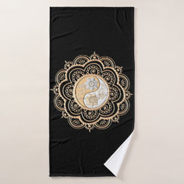 Gold- und Silbermandala Badhandtuch Set