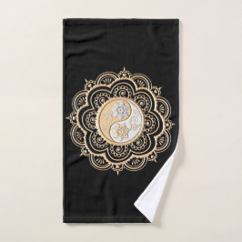 Gold- und Silbermandala Handtuch
