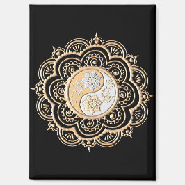 Gold- und Silbermandala Magnet
