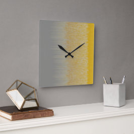 Gold- und Silbermontage Quadratische Wanduhr