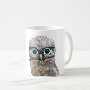 Gold und silberner grabender Eulen-Dekor Kaffeetasse