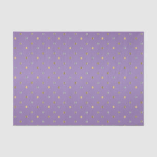 Gold- und Silberpolka-Punkte auf Lila Hintergrund Seidenpapier