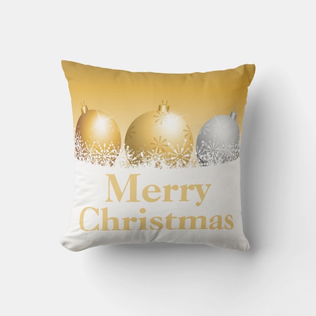 Gold und Silberschmuck Weihnachten Kissen (Vorderseite)