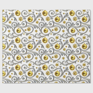 Gold- und Silberwirbel-Eleganz Geschenkpapier