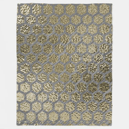 Gold und Silver Luxus Design Fleecedecke