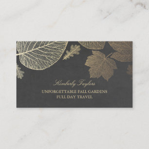 Gold-und Tafel-Herbstlaub elegant Visitenkarte