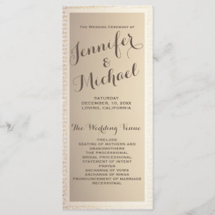 Gold und TAN des Hochzeits-Programm- Programm