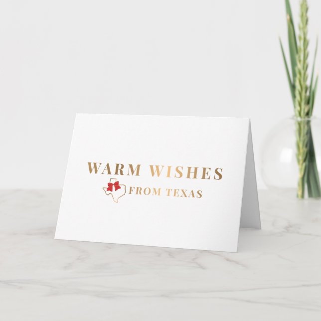 Gold und warme Farben aus Texas Karte (Vorderseite)