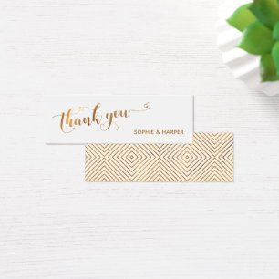 Gold- und Weiß-Dankeschön-Kalligrafie mit Herzen