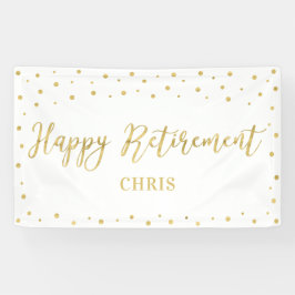 Gold und Weiß | Happy Retirement Party Banner