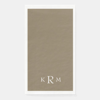 Gold- und Weiß-Monogramm Serviette
