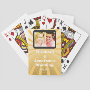 Gold- und Weiß-Paarbild Retro-Glamour-Geschenk Spielkarten