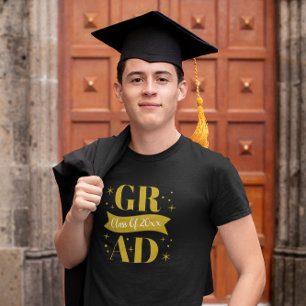 Gold- und weiße Abschlussfeier T-Shirt