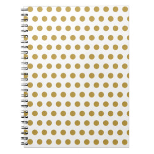 Gold und weiße Polka-Punkte  Notizblock