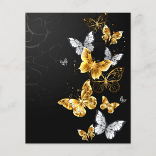 Gold und weiße Schmetterlinge
