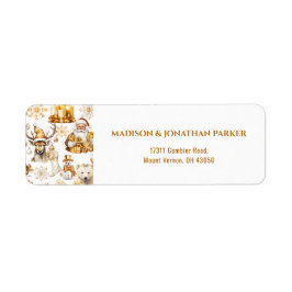Gold und weiße Weihnachtssymbole