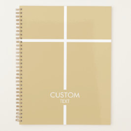 Gold und Weißes Einfaches Kreuz Planer