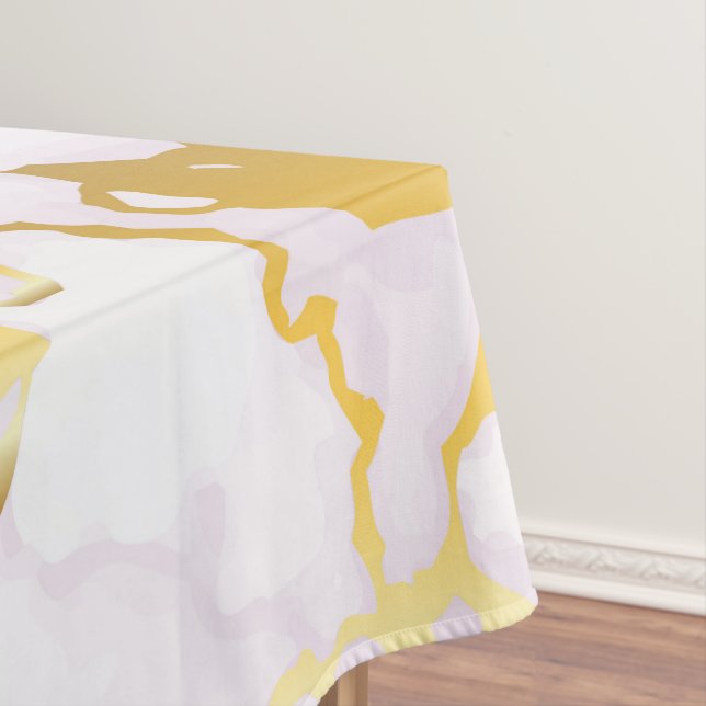 Gold- und Weißmarmor Tischdecke (Beispiel)