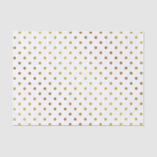 Gold- und Weißpolka-Punkte Seidenpapier