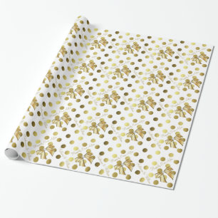 Gold und White Personalisiert Wedding Paper Geschenkpapier