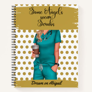 Gold und White Polka Dot Notizbuch