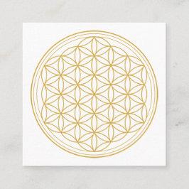 Gold- und White-Simple-Business-Card Quadratische Visitenkarte